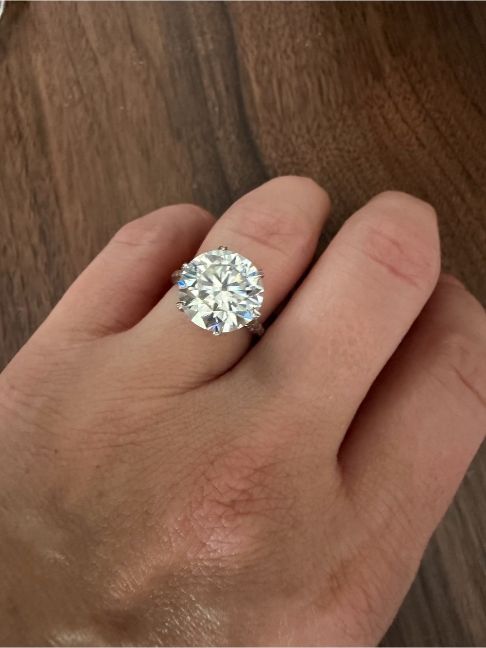 6 carat Moissanite solitaire
